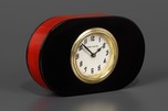 Oval Red + Black Catalin New Haven Clock - Great